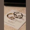 Bague Zirconium — Duo Argent & Or